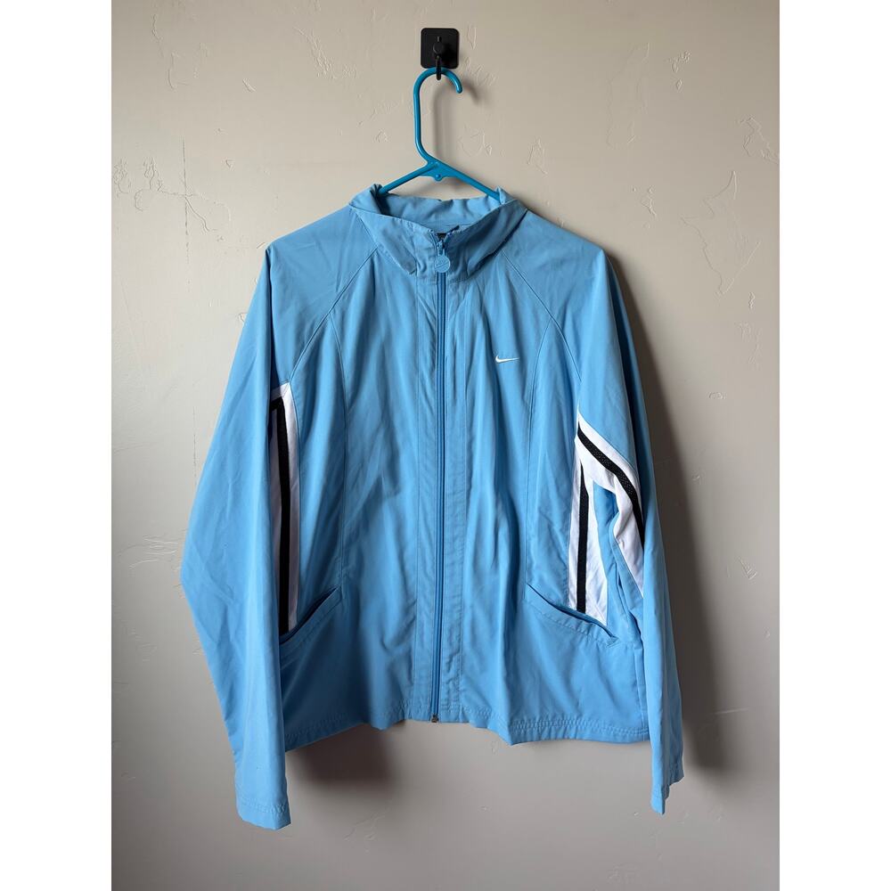 VTG Nike Women's Sky Blue w/ Black/White Side Stripes Track Suit- XL Top/L Pants - Picture 6 of 13